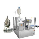 Sjálfvirkar tilbúnar pokafyllingar innsigli umbúðir með pistion fylliefni fyrir vökva og líma