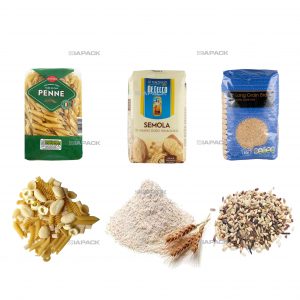 Sjálfvirkur poka með flatbotni sem myndar fyllingarmerkingar umbúðir fyrir korn